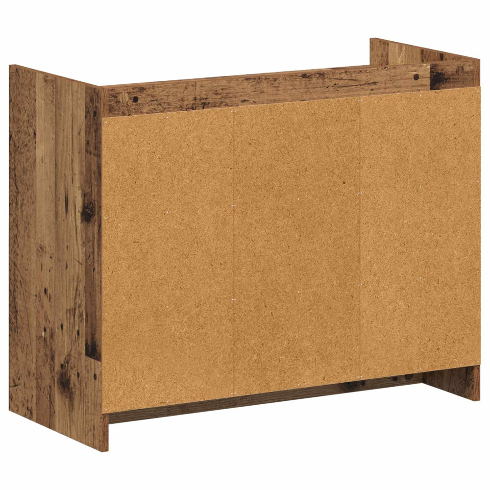 Produktbild för Skoskåp Gammalt trä 85 x 39,5 x 70 cm Konstruerat trä