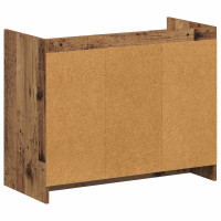 Produktbild för Skoskåp Gammalt trä 85 x 39,5 x 70 cm Konstruerat trä
