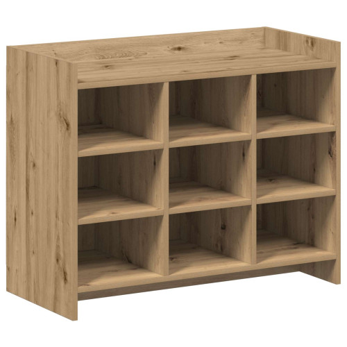 vidaXL Skoskåp Artisan-ek 85 x 39,5 x 70 cm Konstruerat trä