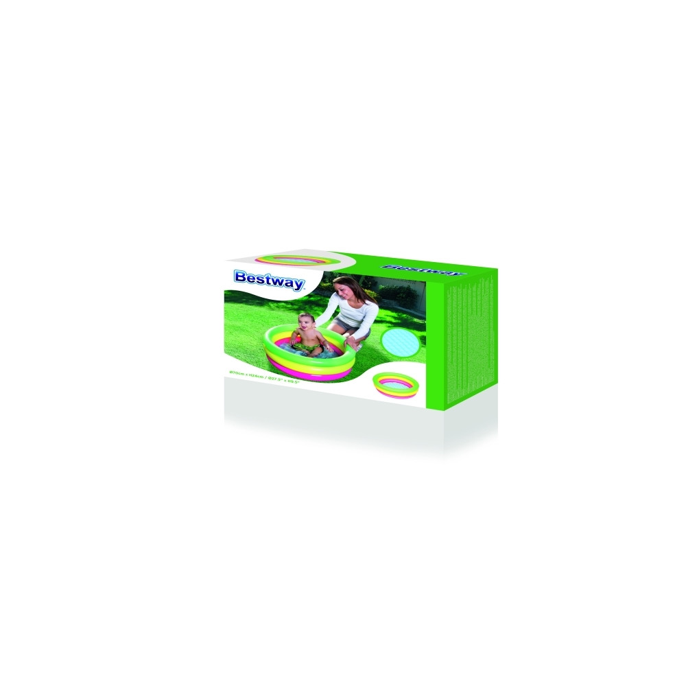 Produktbild för Bestway 51128, Uppblåsbar pool, 41 l, Rund, 2 År, Vinyl, Mul...