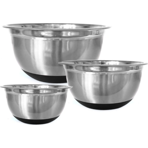 KLAUSBERG Klausberg SET med 3 metallskålar med silikonunderlägg [KB-73...