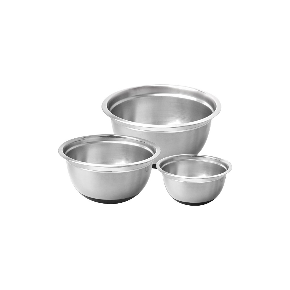 Produktbild för Klausberg SET med 3 metallskålar med silikonunderlägg [KB-73...