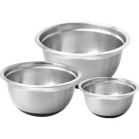 Produktbild för Klausberg SET med 3 metallskålar med silikonunderlägg [KB-73...