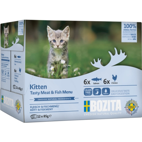 BOZITA Bozita Kitten Meat&fish In Sauce Karma mokra dla kota 12x85g