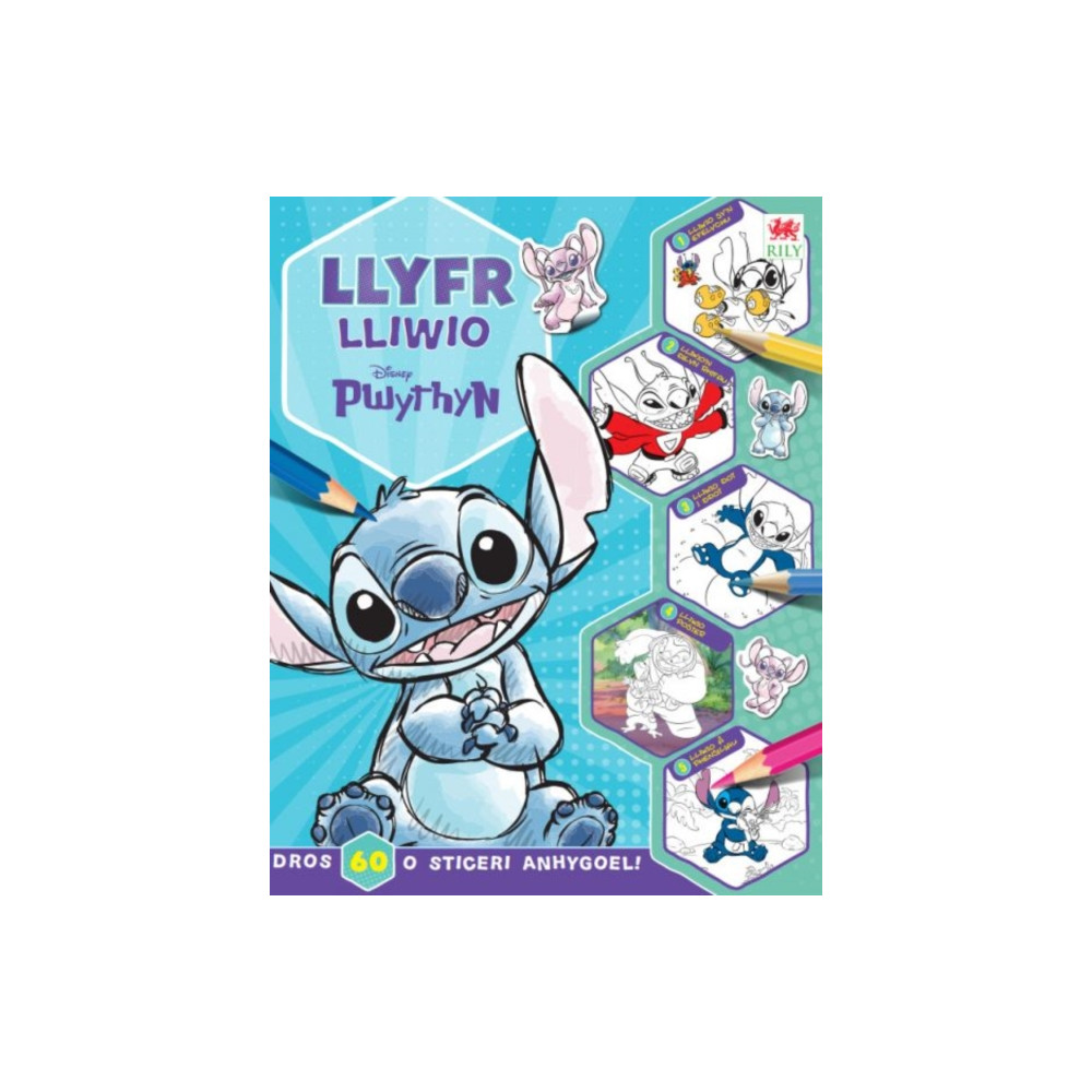 Produktbild för Llyfr Lliwio Disney Pwythyn (häftad, wel)