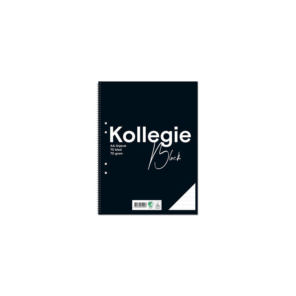 Produktbild för Kollegieblock FW A4 70g 70bl linj