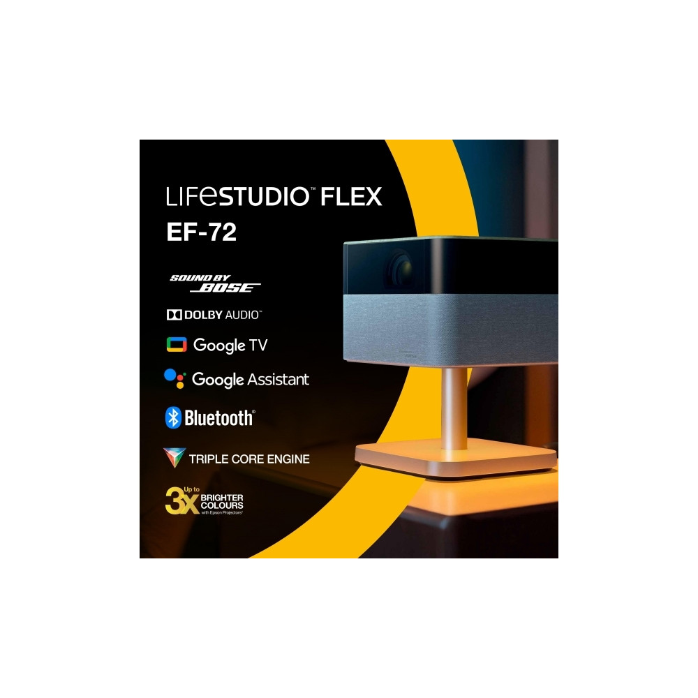 Produktbild för Epson Lifestudio Flex EF-72 - 3LCD-projektor - 802.11a/b/g/n/ac wireless / Bluetooth - ek