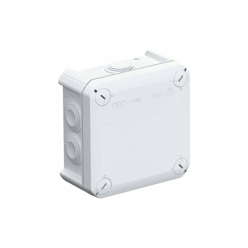 Produktbild för OBO Smideslåda T607 st M25-membran114x114 mm, ljusgrå haloge...