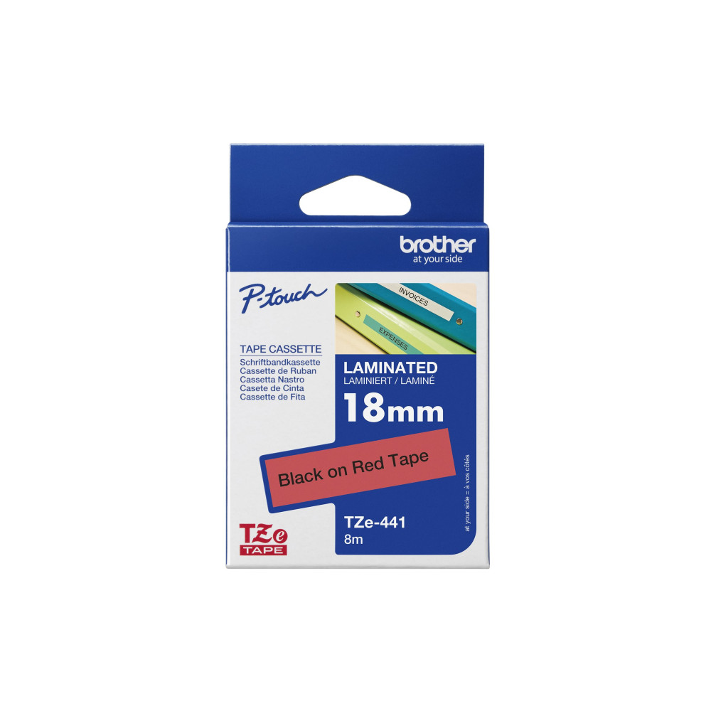 Produktbild för Brother TZe-441 - bandlaminat - 1 kassett(er) - Rulle (1,8 cm x 8 m)