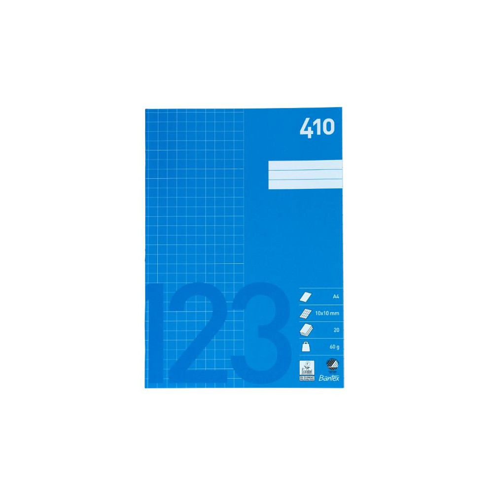 Produktbild för Räknehäfte BANTEX A4 10x10mm rutat