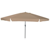 Produktbild för Trädgårdsparasol Taupe 394 x 394 x 248 cm Polyester och Stål