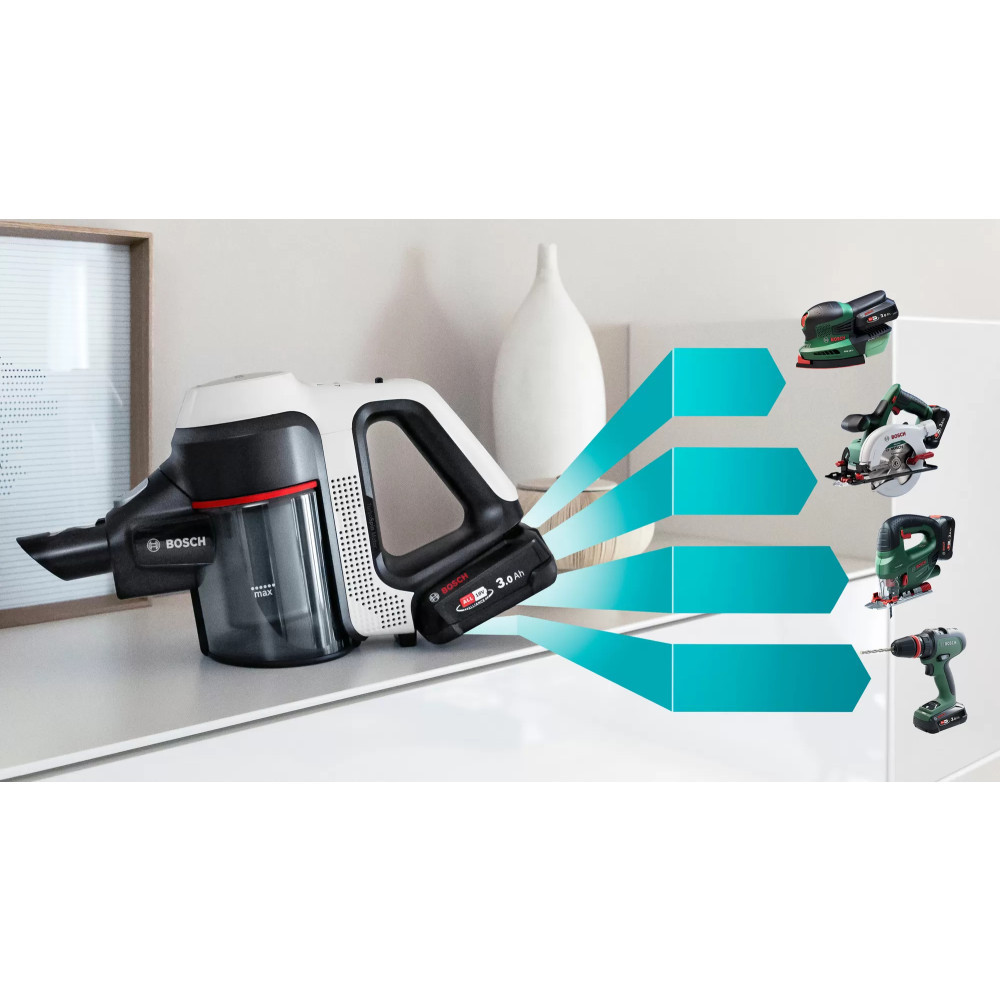 Produktbild för Bosch Unlimited 7 BBS711W - dammsugare - sladdlös - skaft/handhållen laddare medföljer - vit