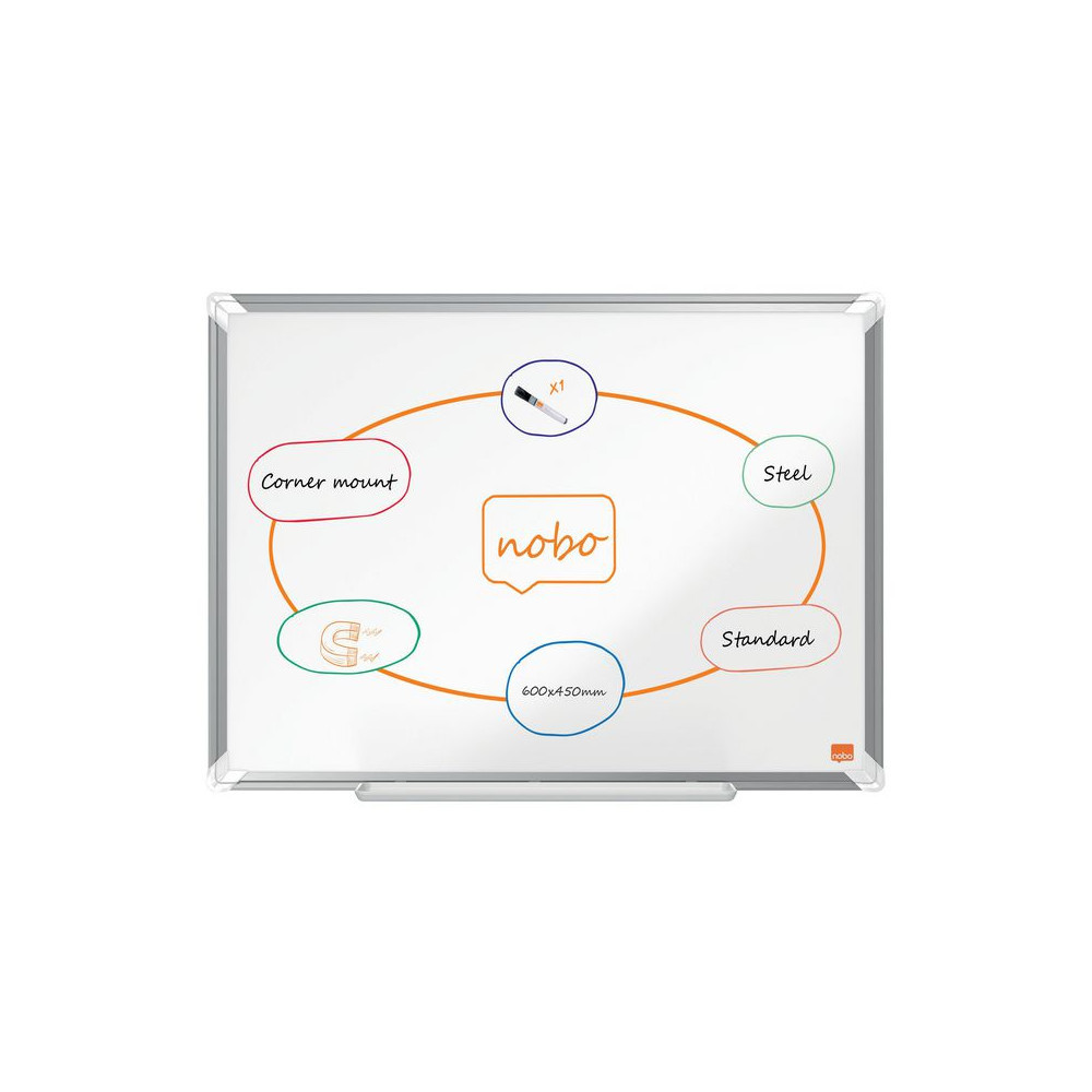 Produktbild för Whiteboard NOBO premium stål 60x45cm