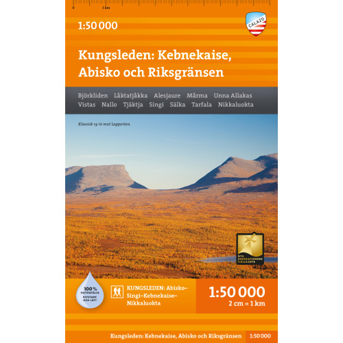 Calazo Förlag Kungsleden: Kebnekaise, Abisko och Riksgränsen 1:50.000