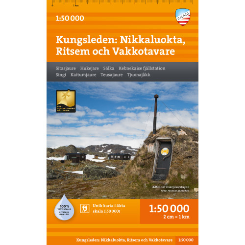 Calazo Förlag Kungsleden: Nikkaluokta, Ritsem & Vakkotavare 1:50.000