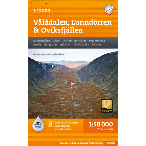 Calazo Förlag Vålådalen, Lunndörren & Oviksfjällen 1:50.000