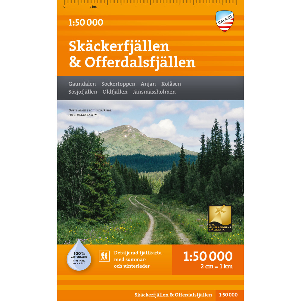 Produktbild för Skäckerfjällen & Offerdalsfjällen 1:50.000
