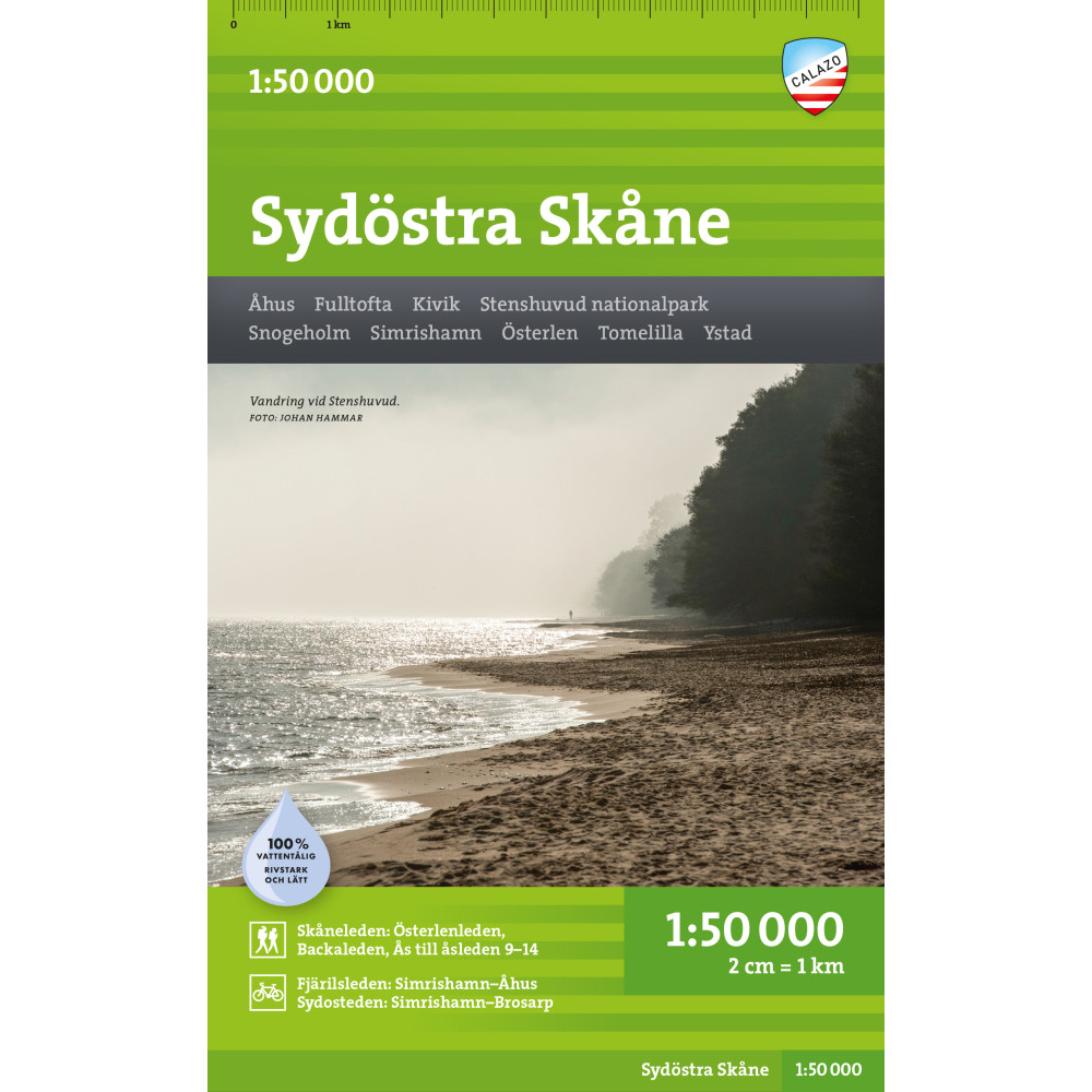 Produktbild för Sydöstra Skåne 1:50.000