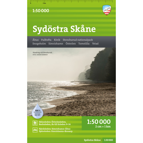 Calazo Förlag Sydöstra Skåne 1:50.000