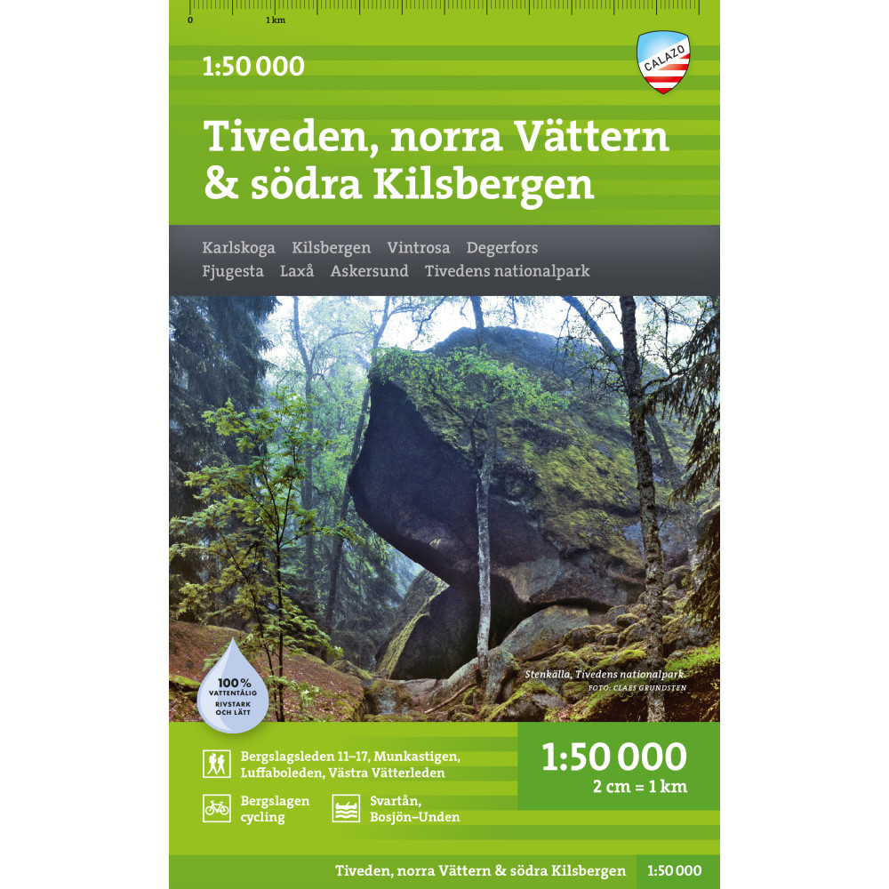 Produktbild för Tiveden, norra Vättern & södra Kilsbergen 1:50.000