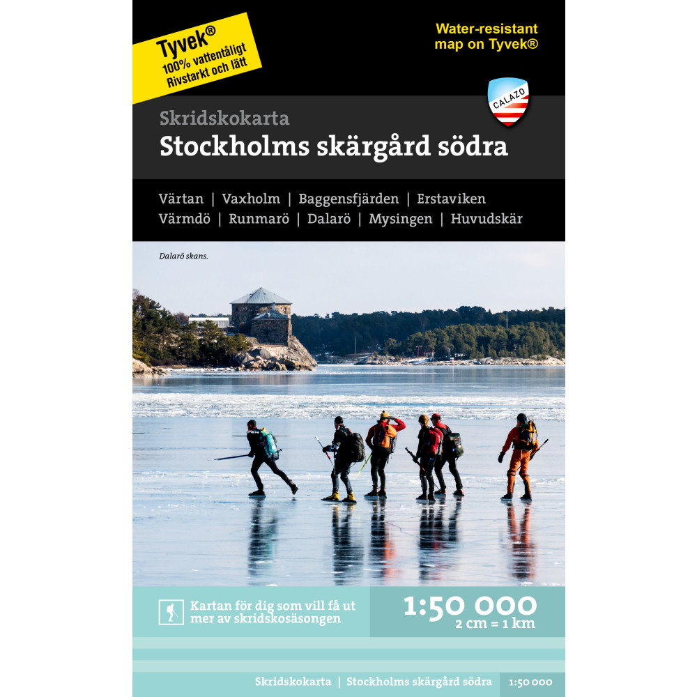 Produktbild för Skridskokarta Stockholms skärgård - södra