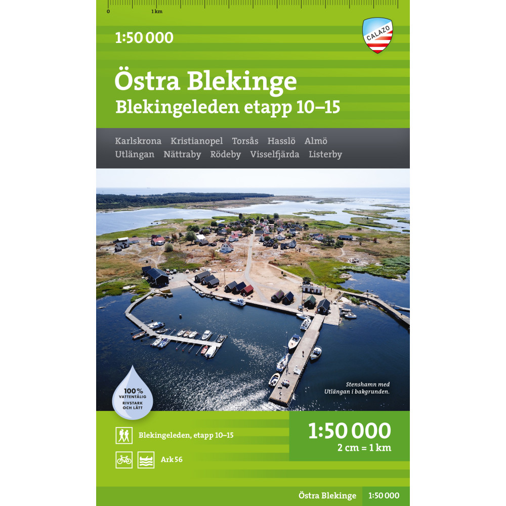 Produktbild för Östra Blekinge 1:50.000