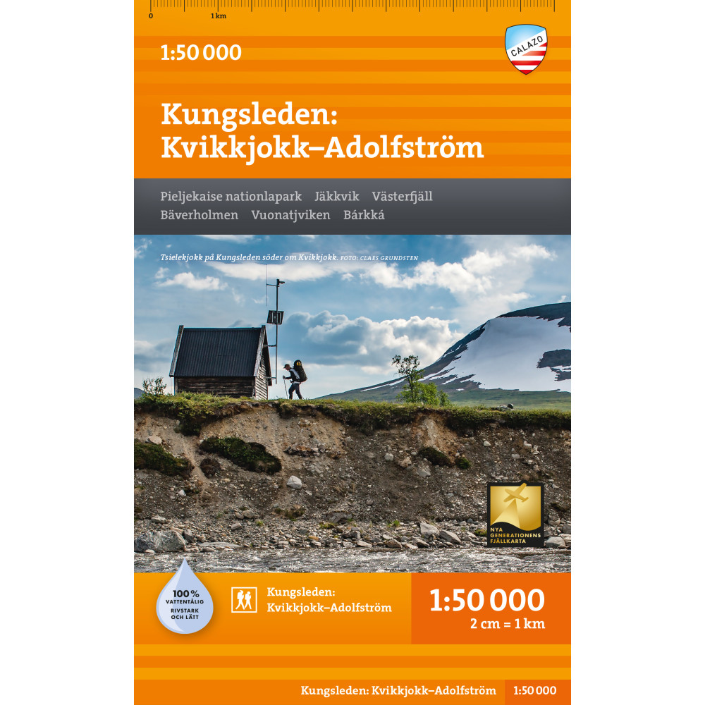 Produktbild för Kungsleden: Kvikkjokk - Adolfström 1:50.000