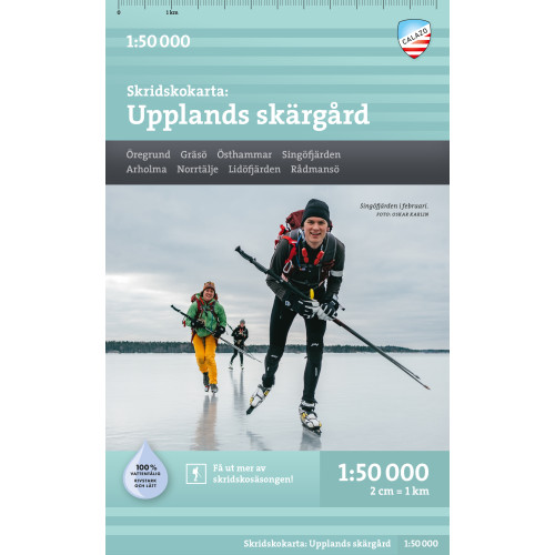 Calazo Förlag Skridskokarta Upplands skärgård 1:50 000