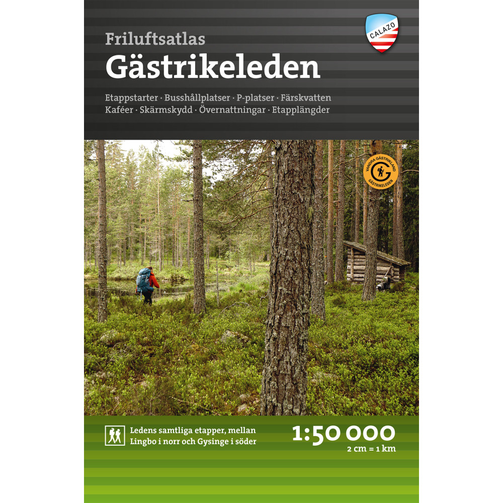 Produktbild för Friluftsatlas Gästrikeleden 1:50.000 (häftad)