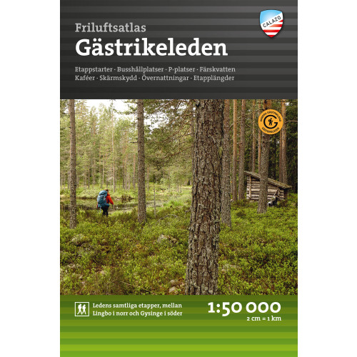 Calazo Förlag Friluftsatlas Gästrikeleden 1:50.000 (häftad)