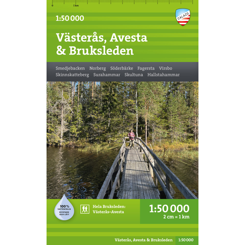 Produktbild för Västerås, Avesta & Bruksleden 1:50 000