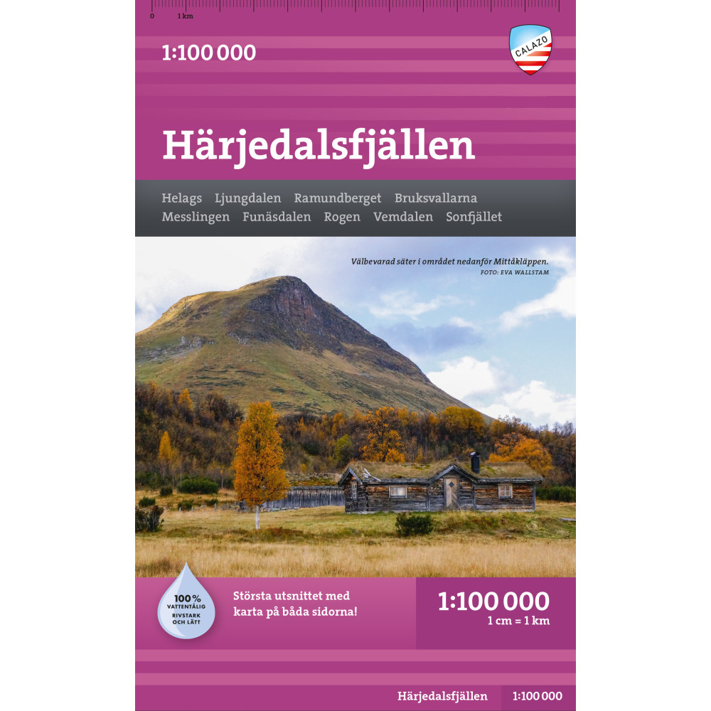 Produktbild för Härjedalsfjällen 1:100000