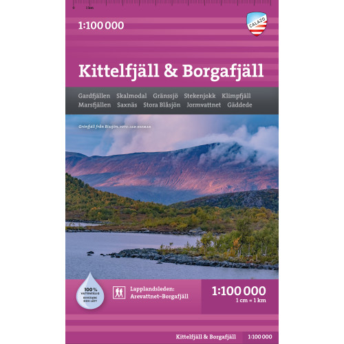Calazo Förlag Kittelfjäll & Borgafjäll 1:100 000