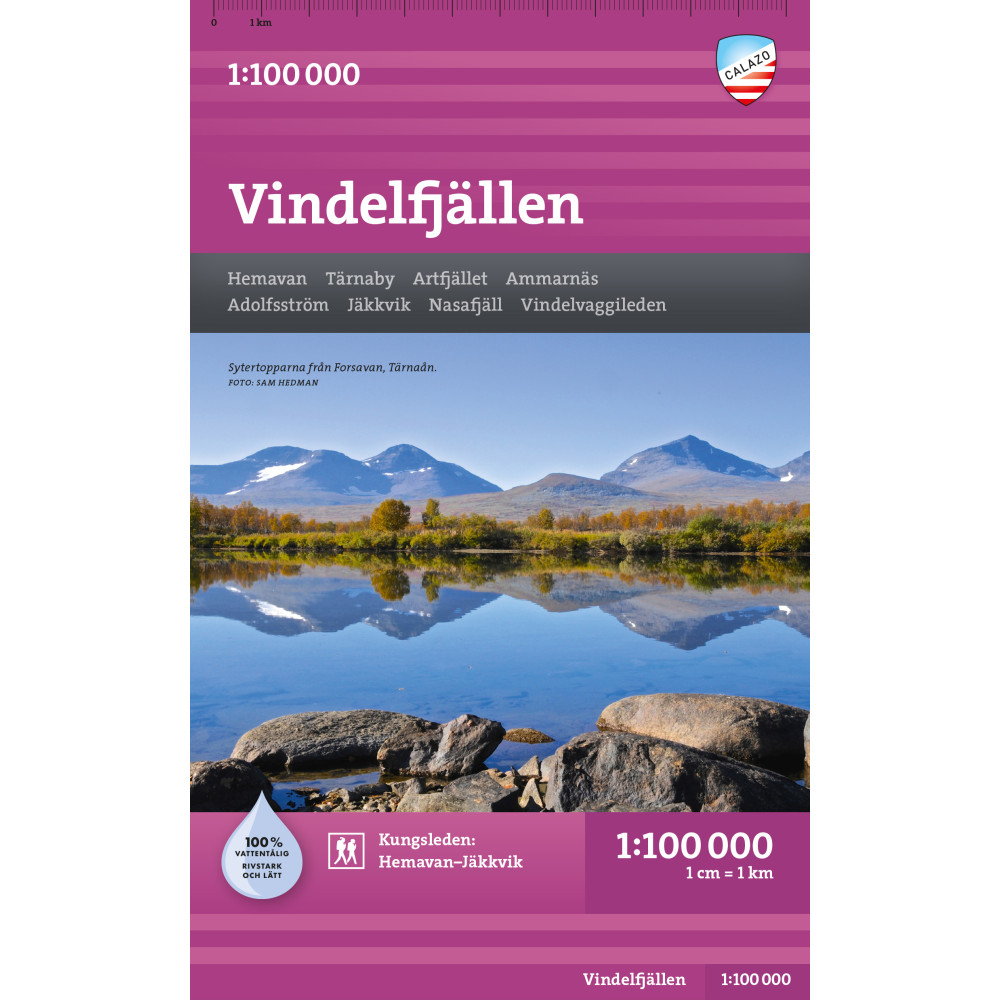 Produktbild för Vindelfjällen 1:100.000