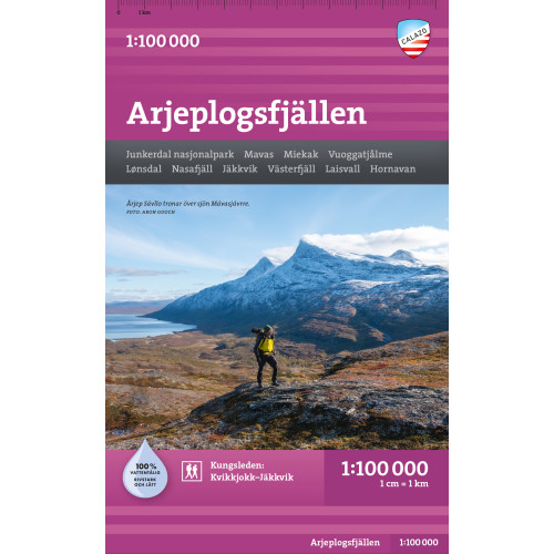Calazo Förlag Arjeplogsfjällen 1:100 000
