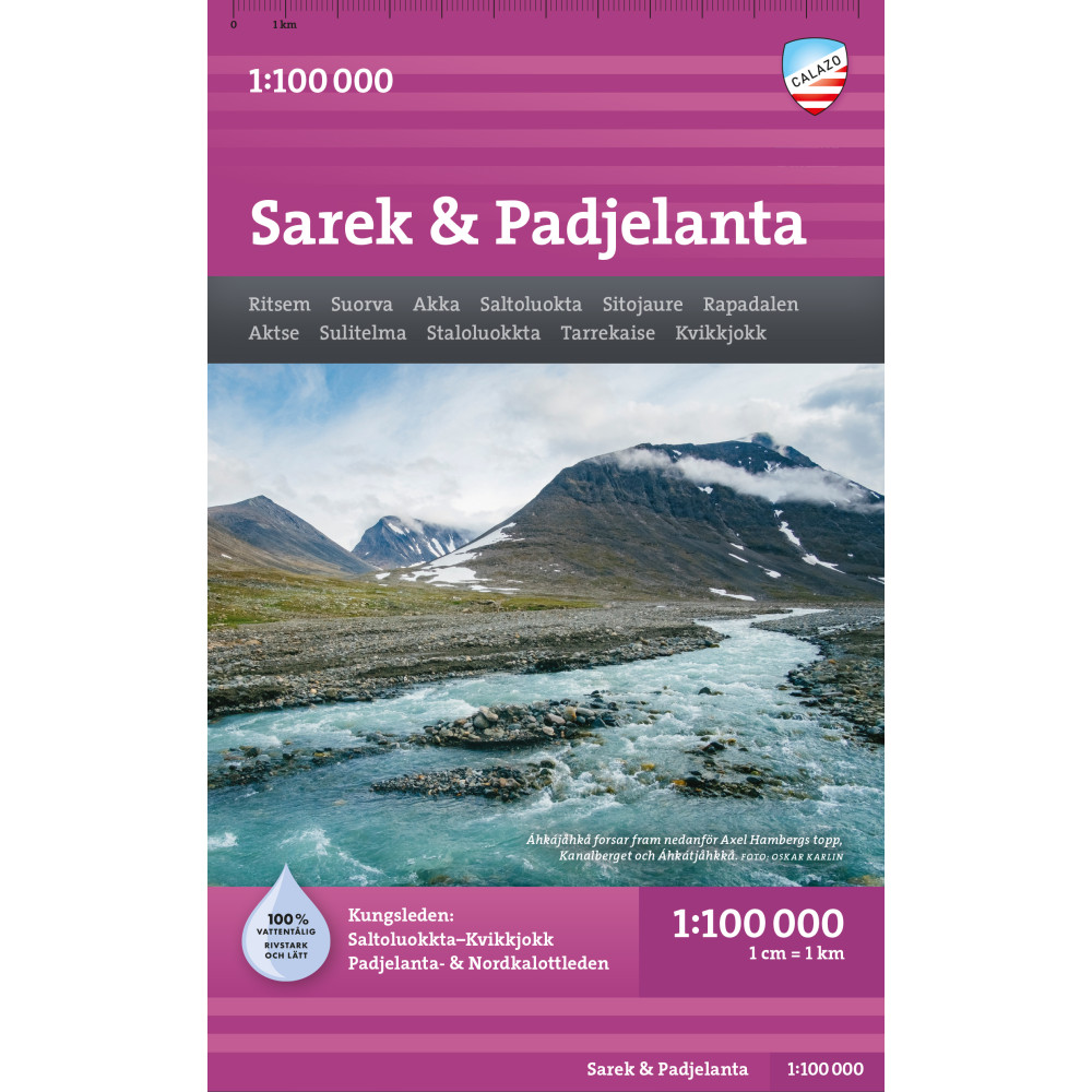 Produktbild för Sarek & Padjelanta 1:100000