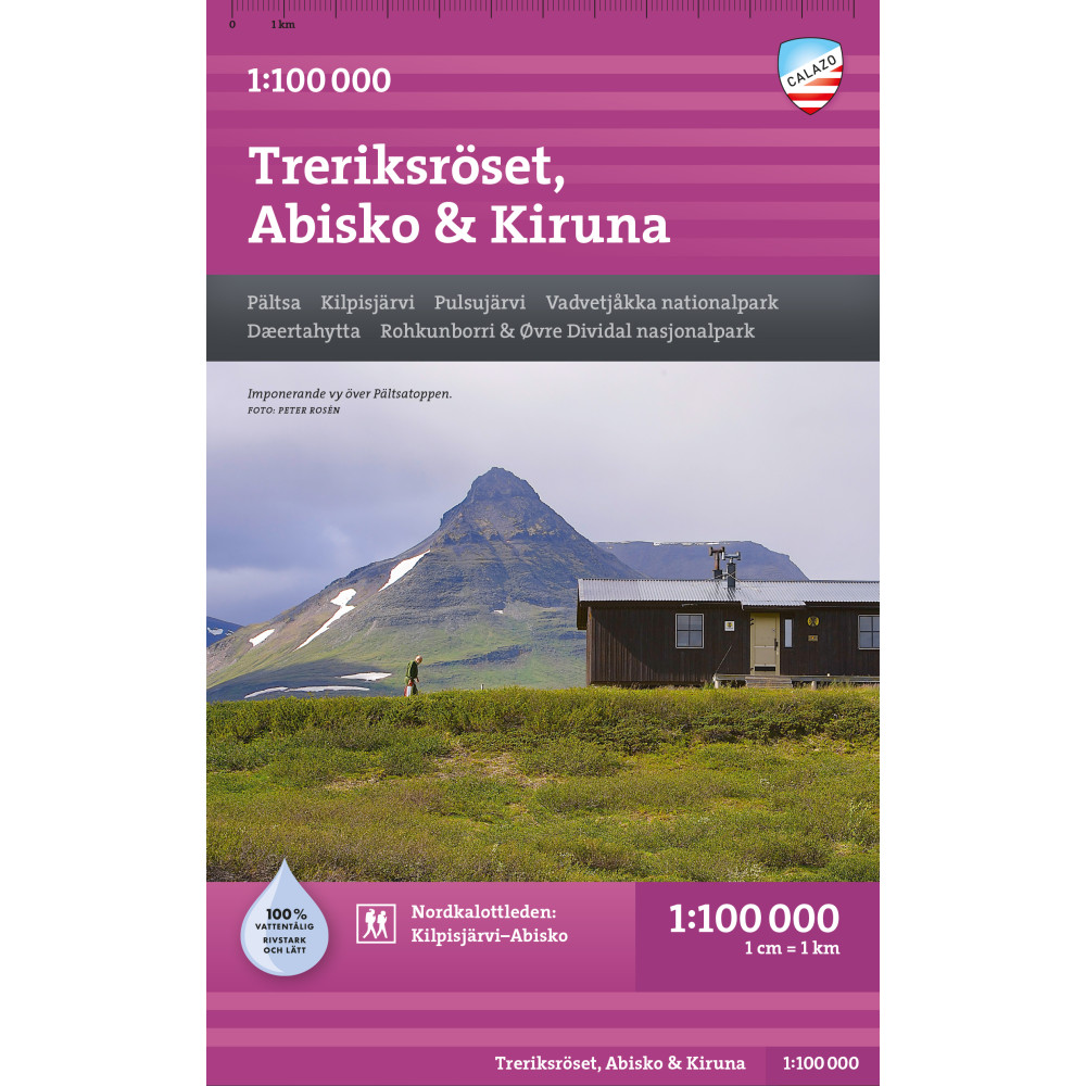 Produktbild för Treriksröset, Abisko & Kiruna 1:100000