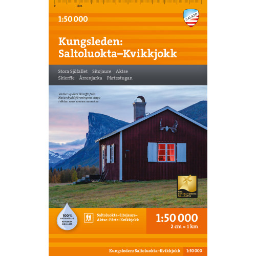 Calazo Förlag Kungsleden: Saltoluokta - Kvikkjokk 1:50.000