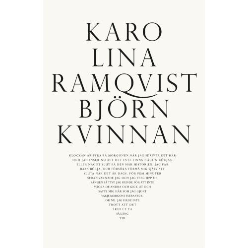 Karolina Ramqvist Björnkvinnan (häftad)