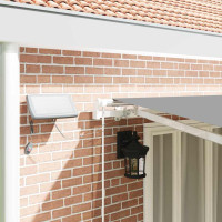 Produktbild för Markisram med LED -remsljus Vit 600 × 350 cm Aluminium