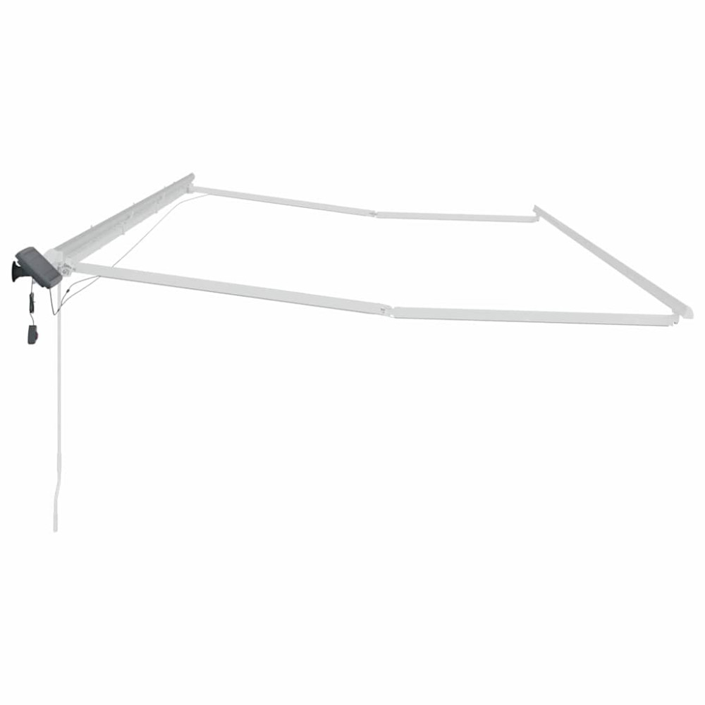 Produktbild för Markisram med LED -remsljus Vit 600 × 350 cm Aluminium