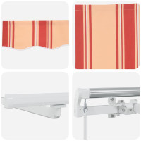 Produktbild för Utdragbar markis Gul och Orange 600 × 350 cm Duk och Aluminium