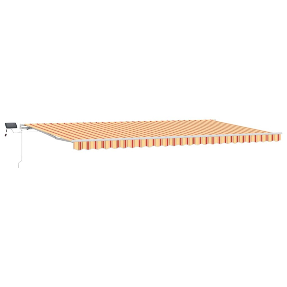 Produktbild för Utdragbar markis Gul och Orange 600 × 350 cm Duk och Aluminium
