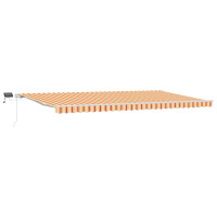 Produktbild för Utdragbar markis Gul och Orange 600 × 350 cm Duk och Aluminium