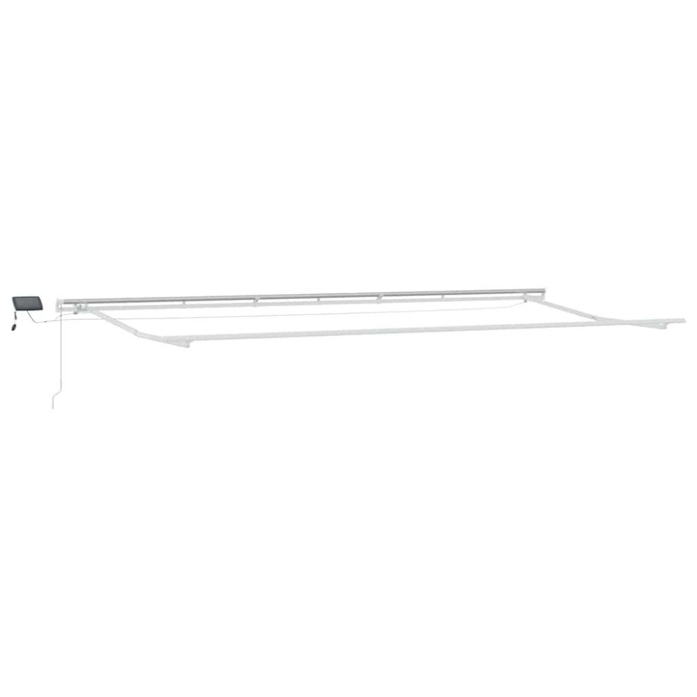 Produktbild för Utdragbar markis Gul och Orange 600 × 350 cm Duk och Aluminium