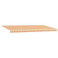 Produktbild för Utdragbar markis Gul och Orange 600 × 350 cm Duk och Aluminium