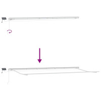 Produktbild för Utdragbar markis Flerfärgsdesign 600 × 350 cm Duk och Aluminium