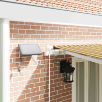 Produktbild för Utdragbar markis Flerfärgsdesign 600 × 350 cm Duk och Aluminium