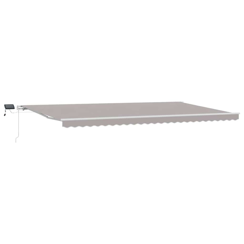 Produktbild för Utdragbar markis Ljusgrå 600 × 350 cm Duk och Aluminium