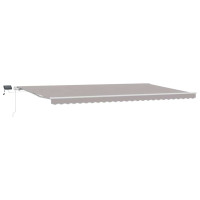 Produktbild för Utdragbar markis Ljusgrå 600 × 350 cm Duk och Aluminium